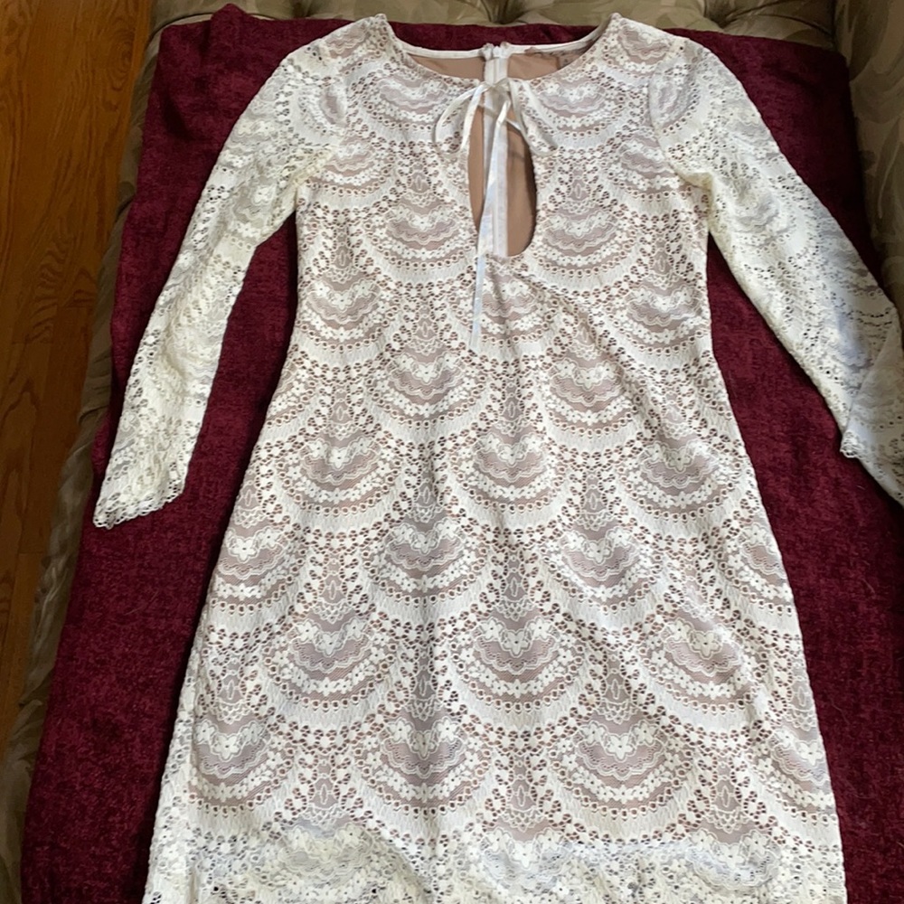 For the love of lemons white lace dress